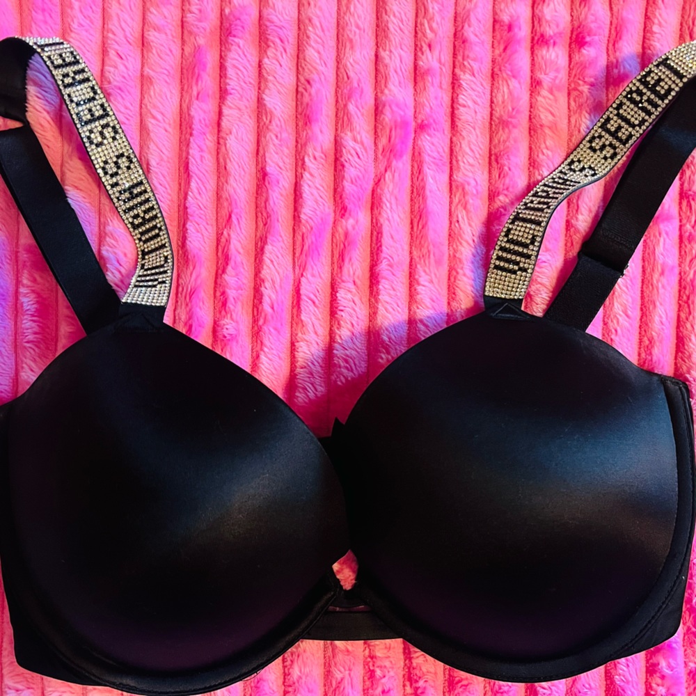 Victoria’s Secret Bombshell Shine Rhinestone Strap Push Up Bra!